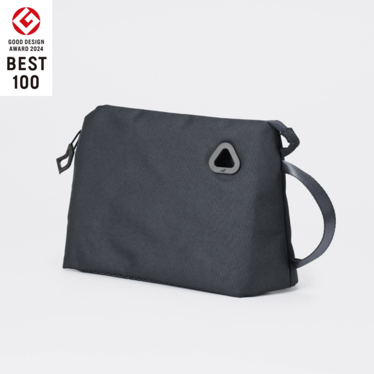 uF STAND POUCH L CHARCOAL GRAY / スタンドポーチ Lサイズ チャコールグレー